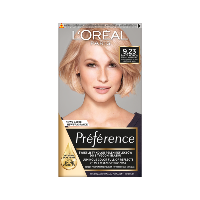 Loreal Preference Recital 9,23 B. Jasny Blond Opaliz-Złocisty Loreal Preference Recital 9,23 B. Jasny Blond Opaliz-Złocisty